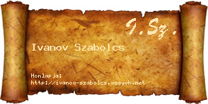 Ivanov Szabolcs névjegykártya